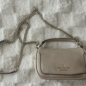 Kate Spade Mini Smoosh Leather Crossbody Bag with Chain Strap